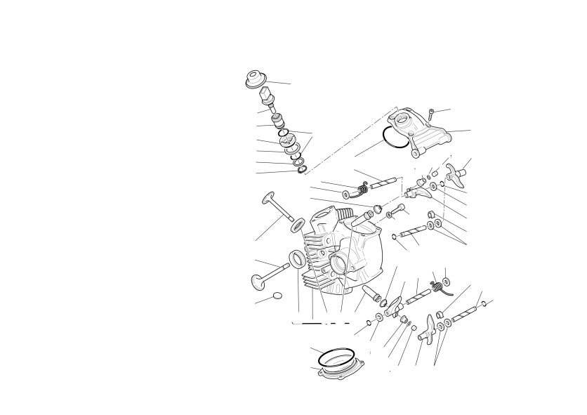 Horizontal cylinder head