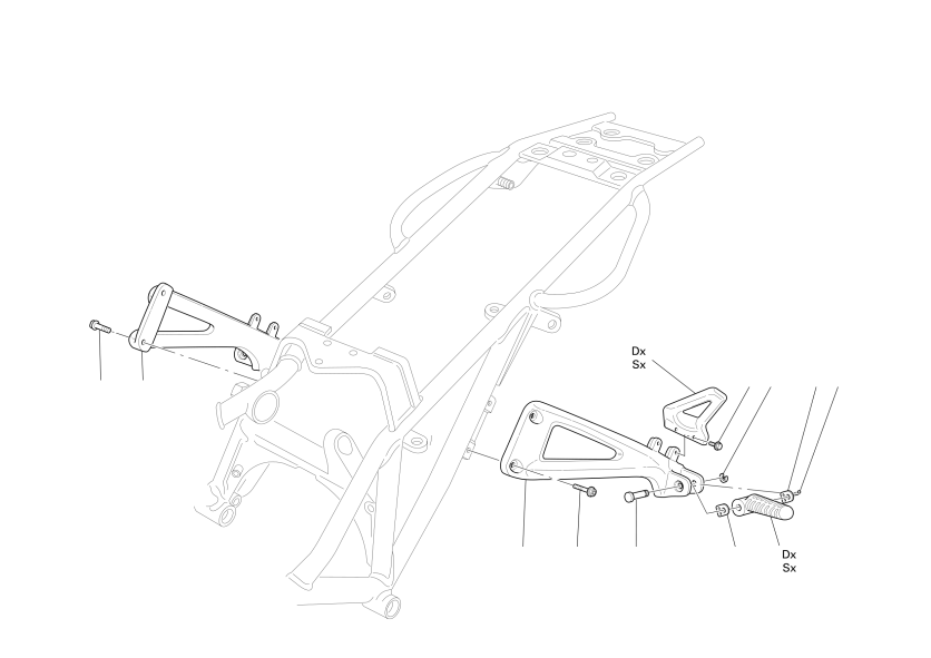 Rear footrests