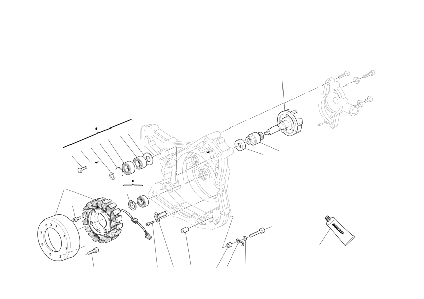 Water pump-altr-side crnkcse cover