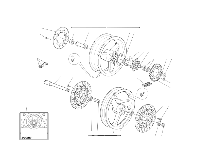 FRONT AND REAR WHEELS