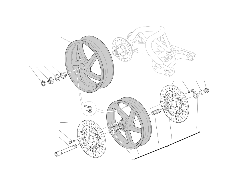 FRONT AND REAR WHEELS