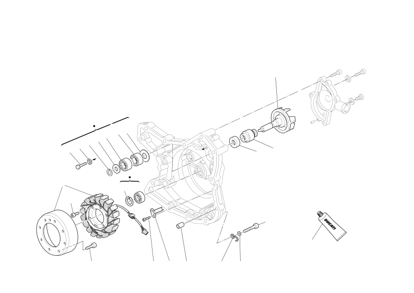 WATER PUMP - ALTERNATOR COVER