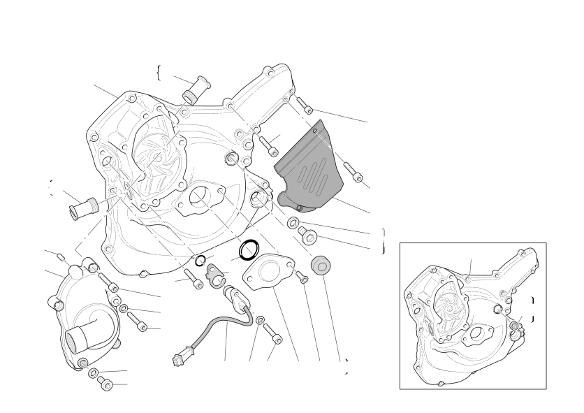 WATER PUMP - ALTERNATOR COVER