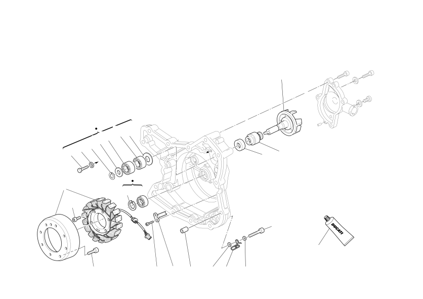 WATER PUMP - ALTERNATOR COVER
