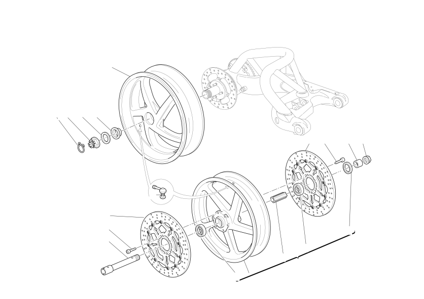FRONT AND REAR WHEELS
