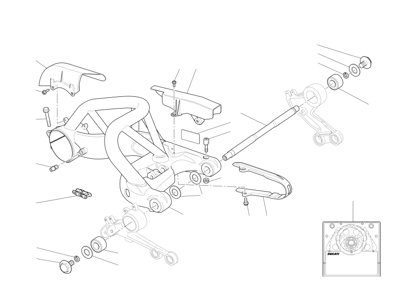 SWINGARM AND CHAIN