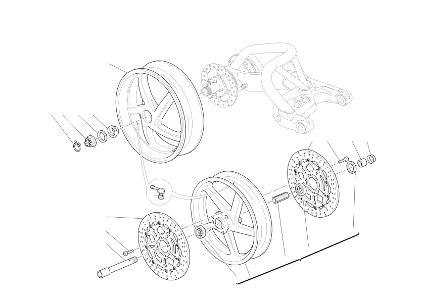 FRONT AND REAR WHEELS