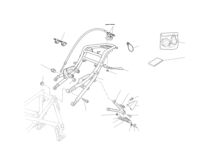 REAR FRAME - REAR FOOT RESTS