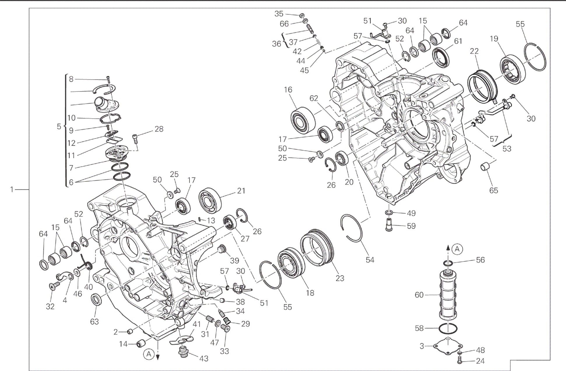 HALF-CRANKCASES PAIR