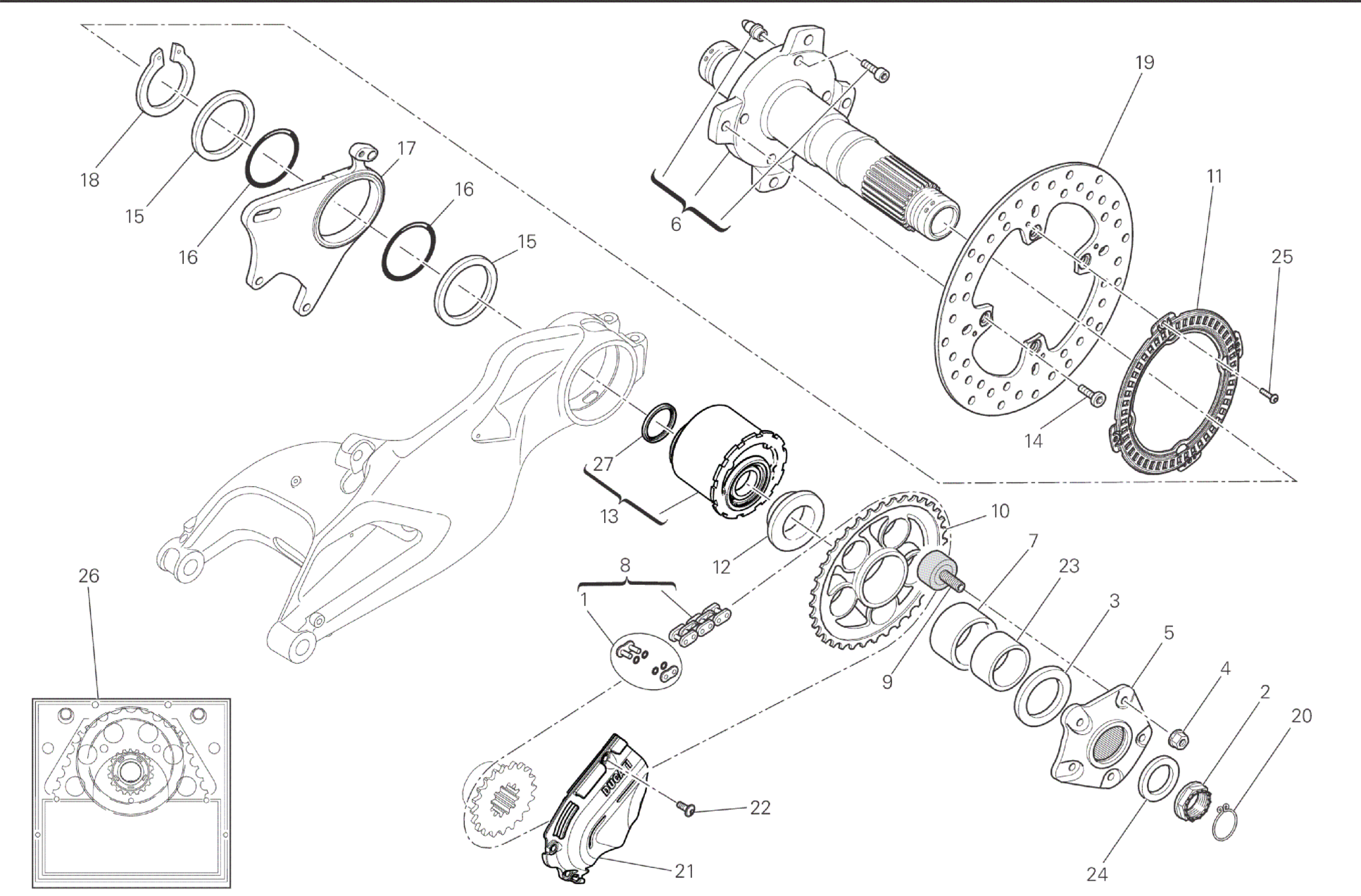 HUB REAR WHEEL