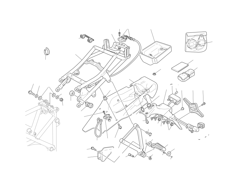 REAR FRAME-REAR FOOT RESTS