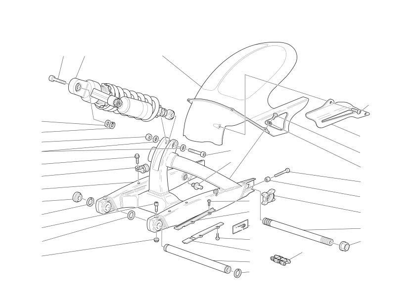 SWINGARM AND CHAIN