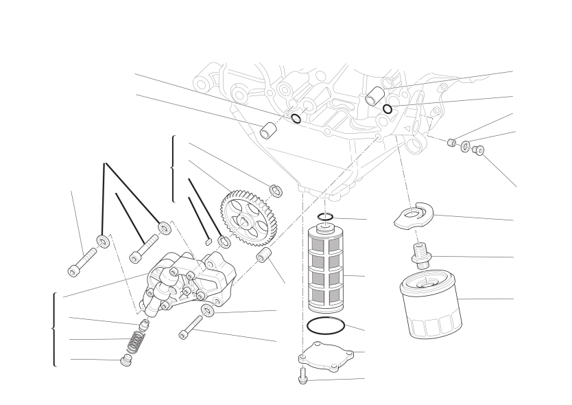 Filters and oil pump