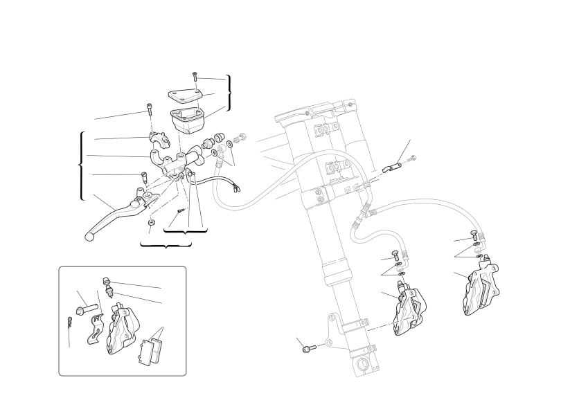Front hydraulic brake