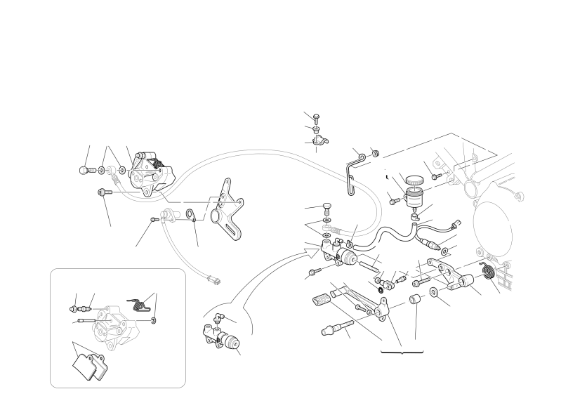 Rear hydraulic brake
