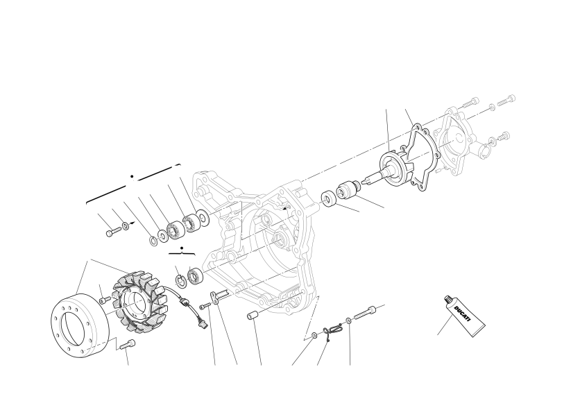 WATER PUMP - ALTERNATOR COVER