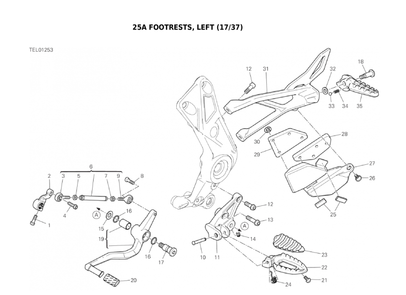 25A FOOTRESTS, LEFT (17/37)