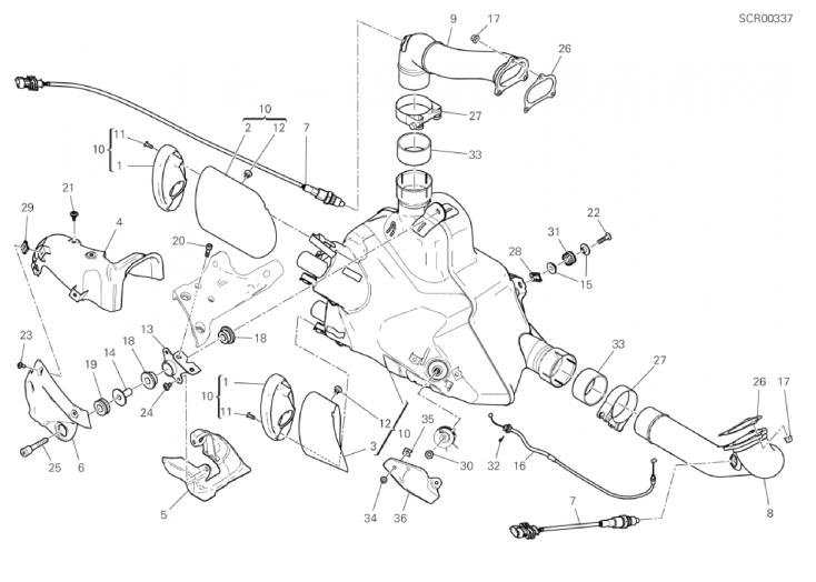 019 EXHAUST SYSTEM (3/28)
