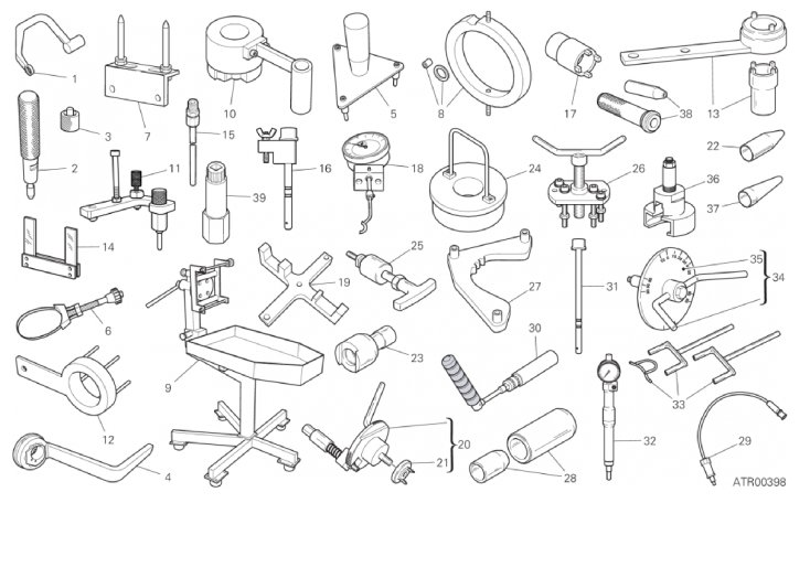 01A WORKSHOP SERVICE TOOLS, ENGINE (1/3)
