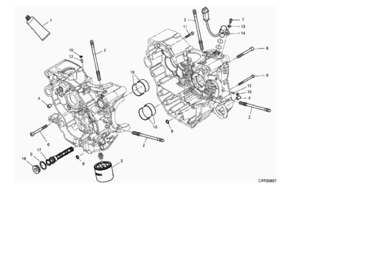 09B HALF-CRANKCASES PAIR (12/17)
