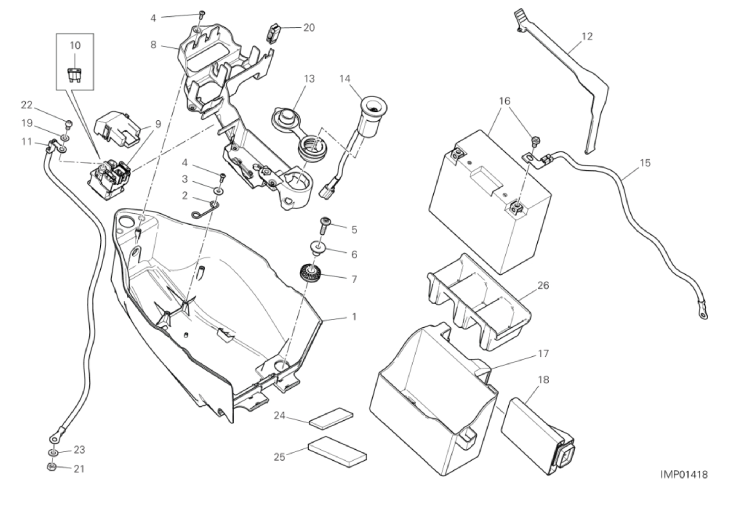 12B BATTERY HOLDER (3/9)
