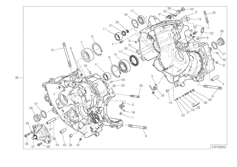 09A HALF-CRANKCASES PAIR (12/19)
