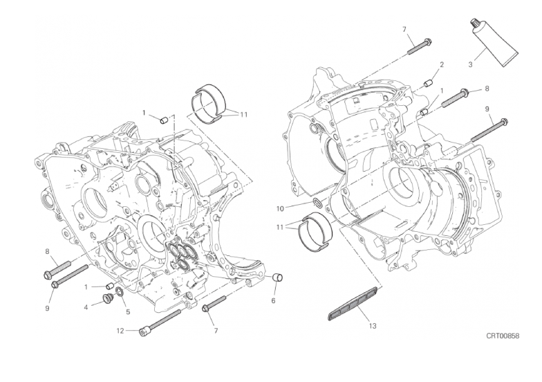 09B HALF-CRANKCASES PAIR (13/19)
