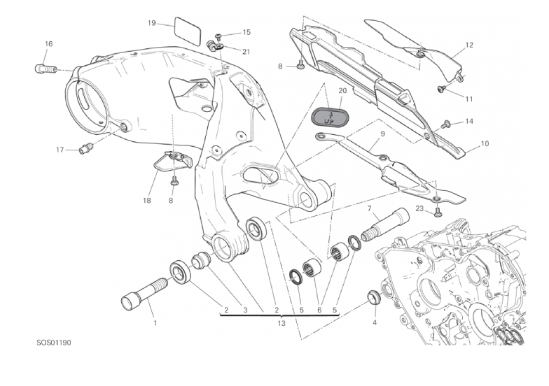 19A REAR SWINGING ARM (6/42)
