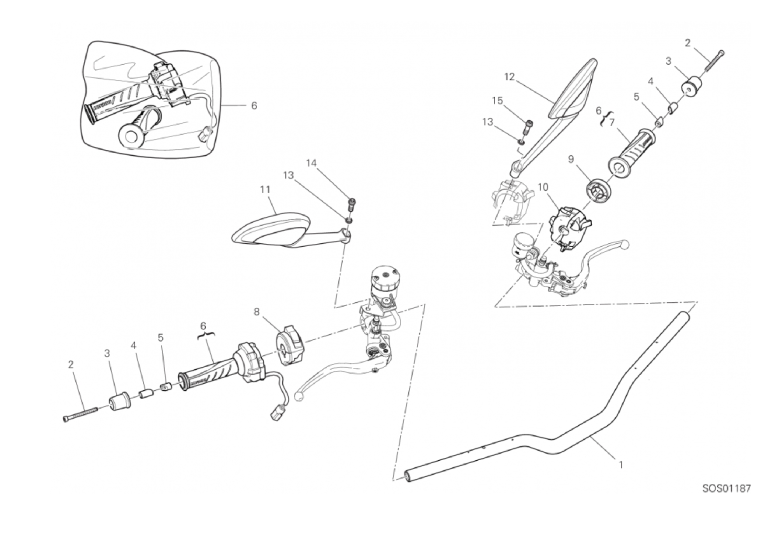 22C HANDLEBAR AND CONTROLS (14/42)
