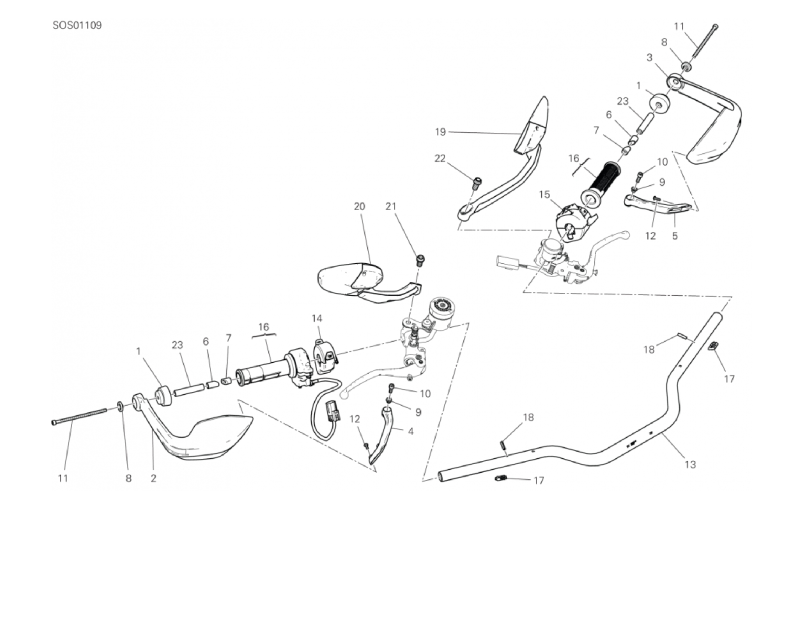22A HANDLEBAR AND CONTROLS (14/53)

