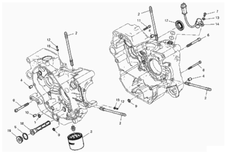 HALF-CRANKCASES PAIR 