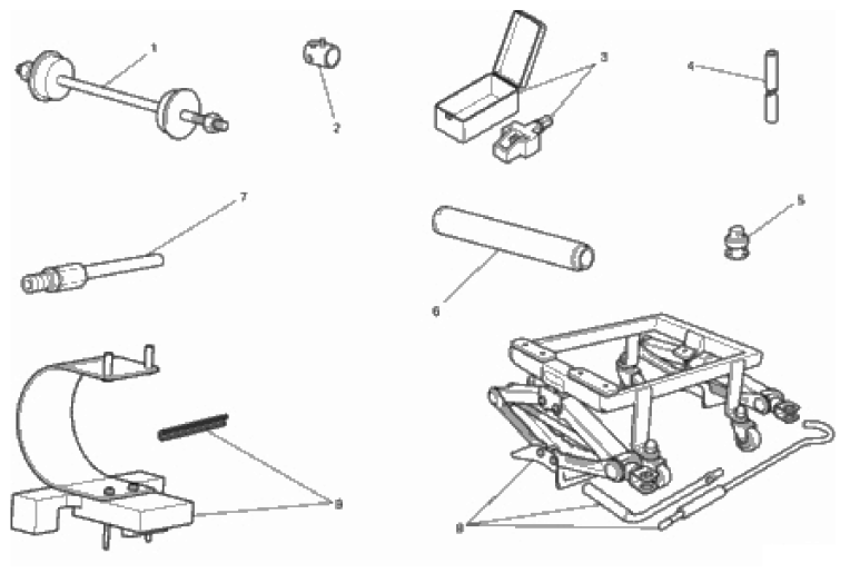 WORKSHOP SERVICE TOOLS, FRAME 