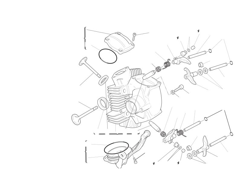 Horizontal cylinder head