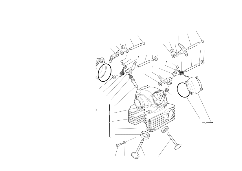 Vertical cylinder head