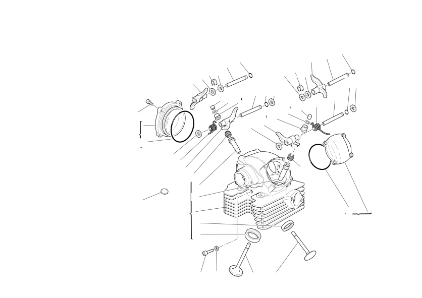 Vertical cylinder head