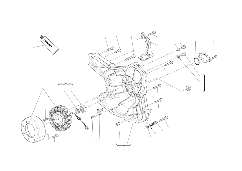 Alternator-side crankcase cover