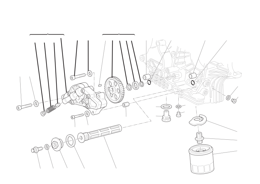 Filters and oil pump