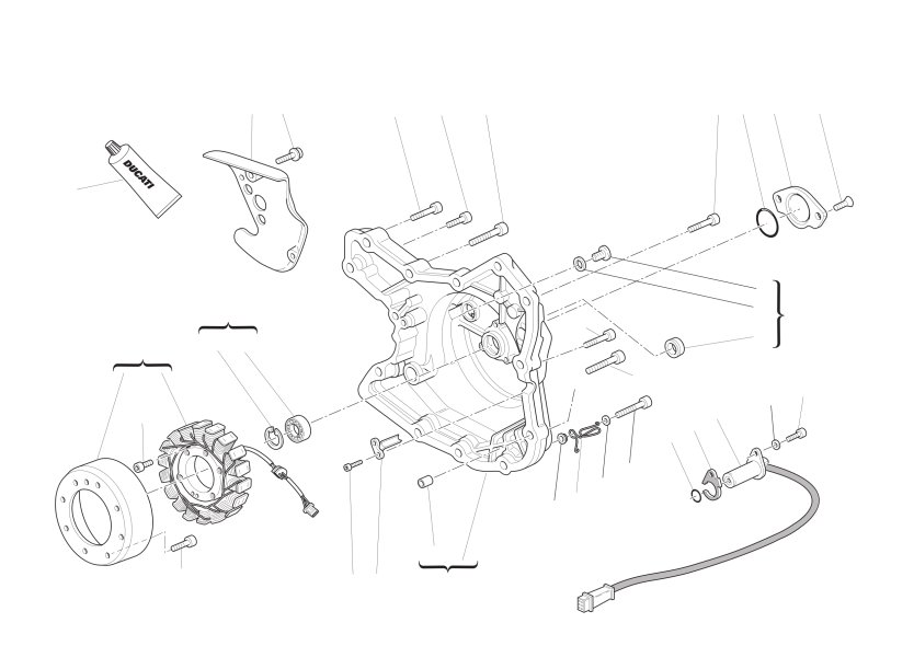 Alternator-side crankcase cover