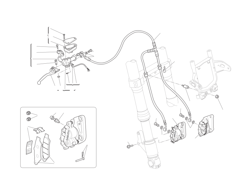 Front hydraulic brake