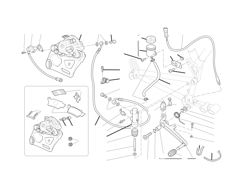 Rear hydraulic brake