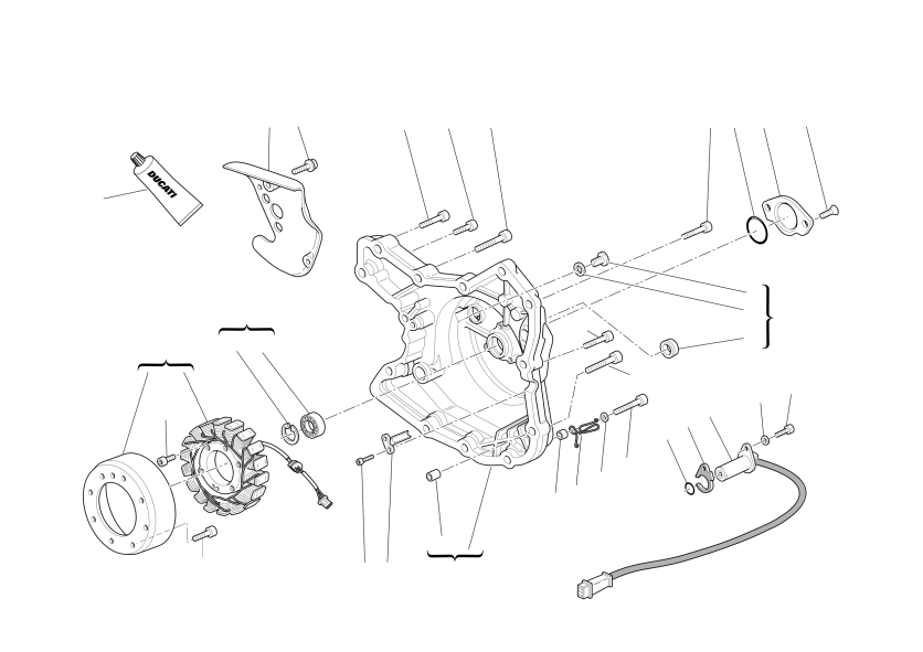 ALTERNATOR-SIDE CRANKCASE COVER