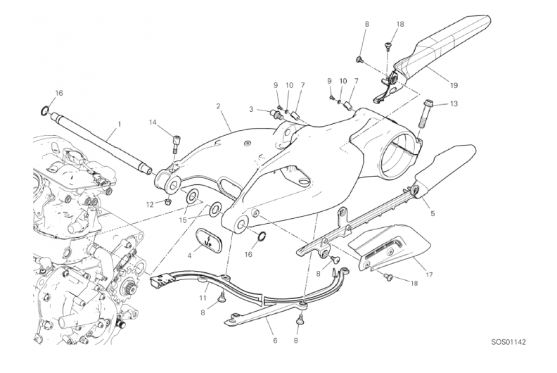 18A REAR SWINGING ARM (6/43)
