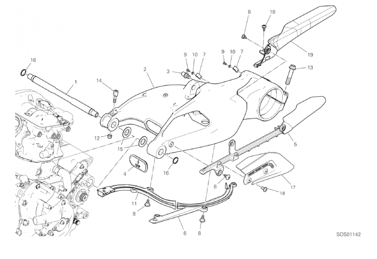 18A REAR SWINGING ARM (6/43)
