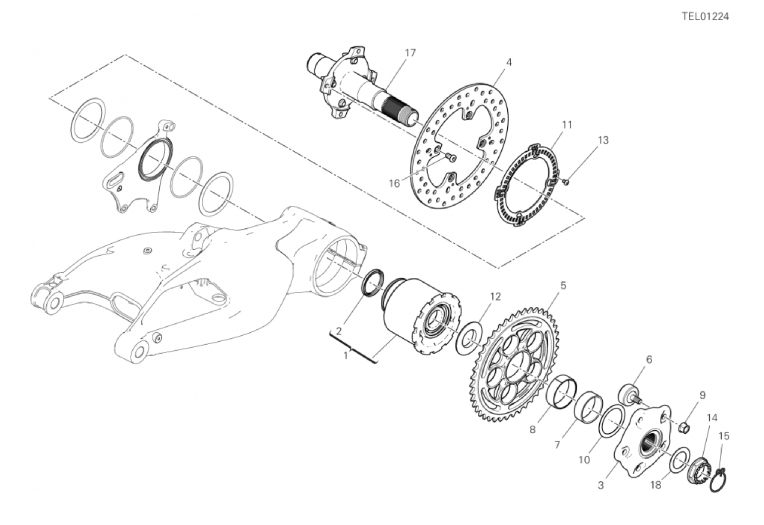 28B REAR WHEEL SPINDLE (24/43)
