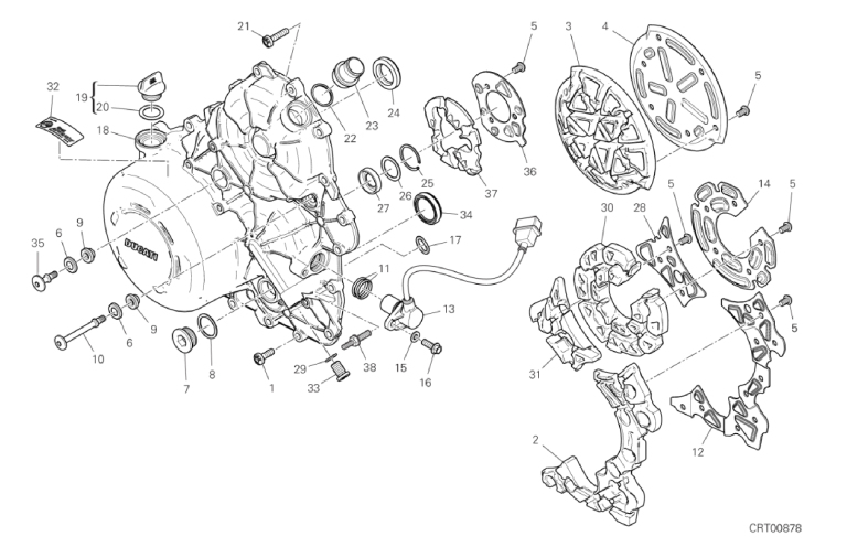 04A CLUTCH COVER (4/18)
