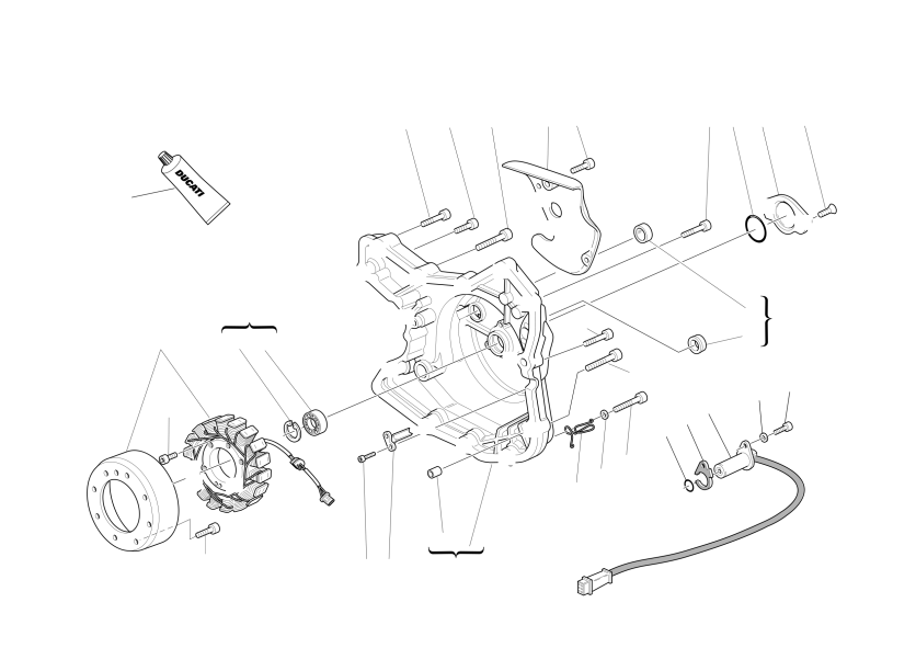 Alternator-side crankcase cover