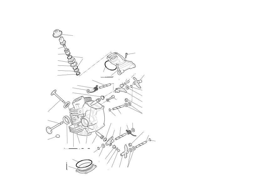 Horizontal cylinder head