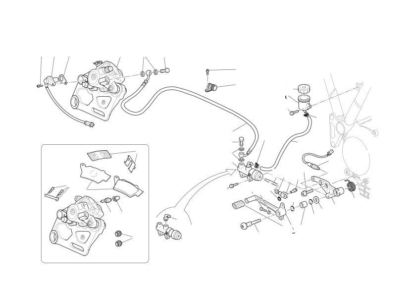 Rear hydraulic brake