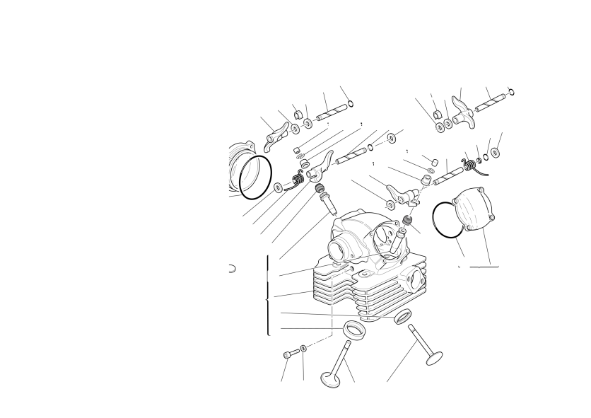 Vertical cylinder head