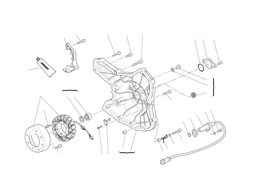 Alternator-side crankcase cover